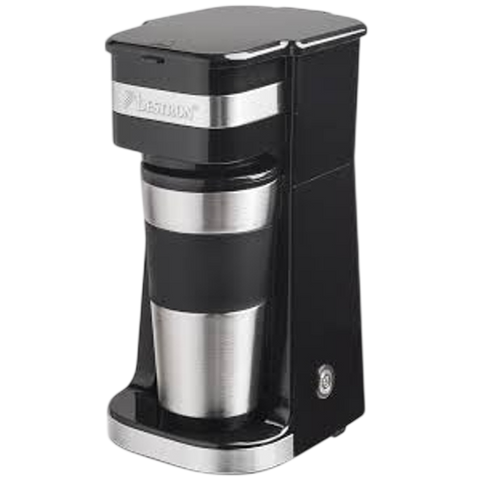 Bestron Personal Coffee Maker with Travel Mug — Coffee-to-Go Machine