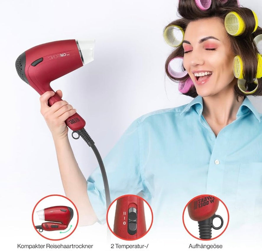 Clatronic Travel Hairdryer Red 1300W HTD3429-RD