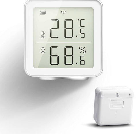 Smart WiFi Thermometer Hygrometer Compatible with Alexa Smart Life App Digital Temperature Sensor Temperature and Humidity Meter 30 Days Historical Recording