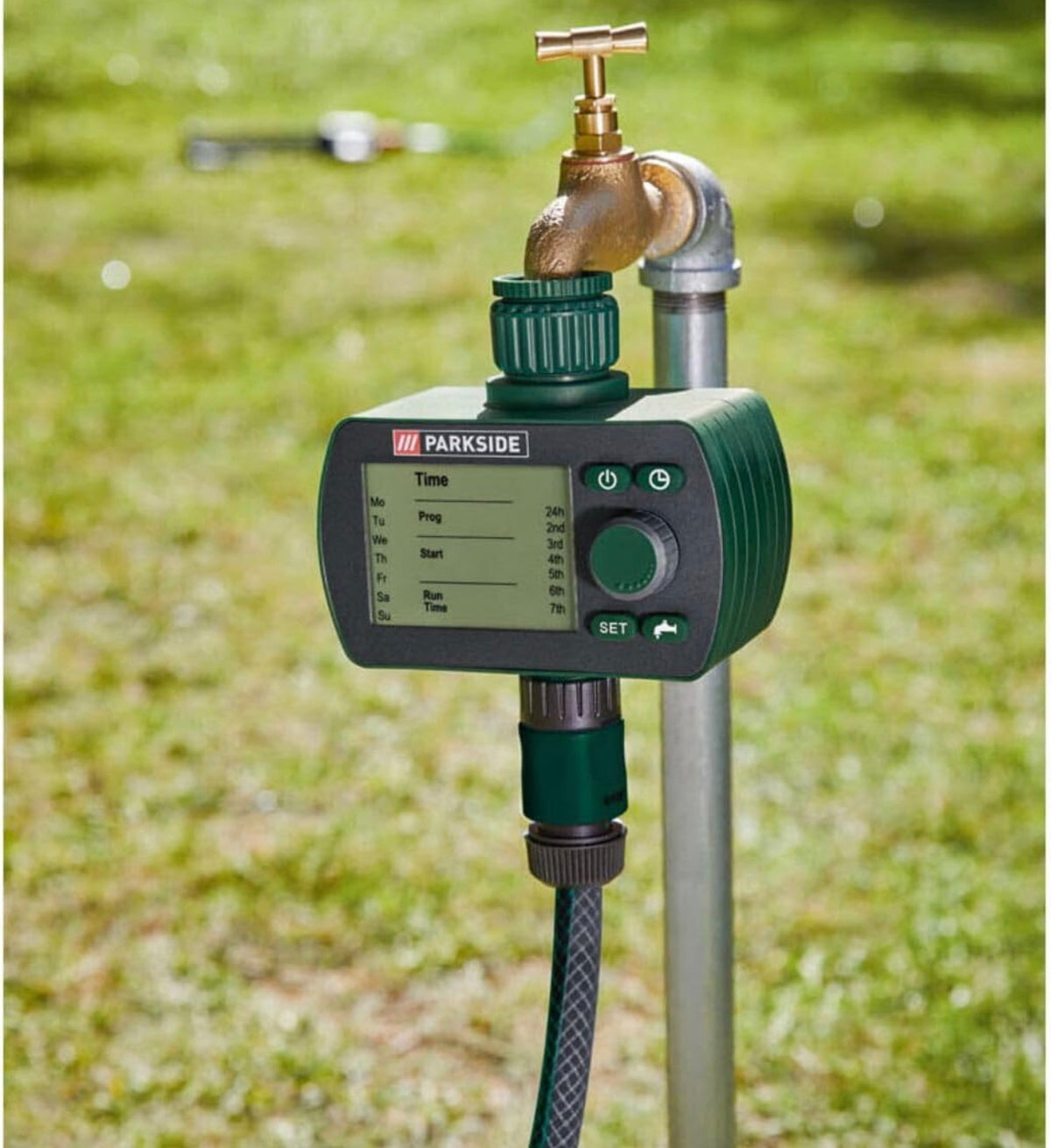 Parkside Irrigation System with 6 Programmes for Running Water Taps, Batteries Included