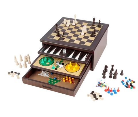 Lupilu New, boxed 10-in-1 wooden game box
