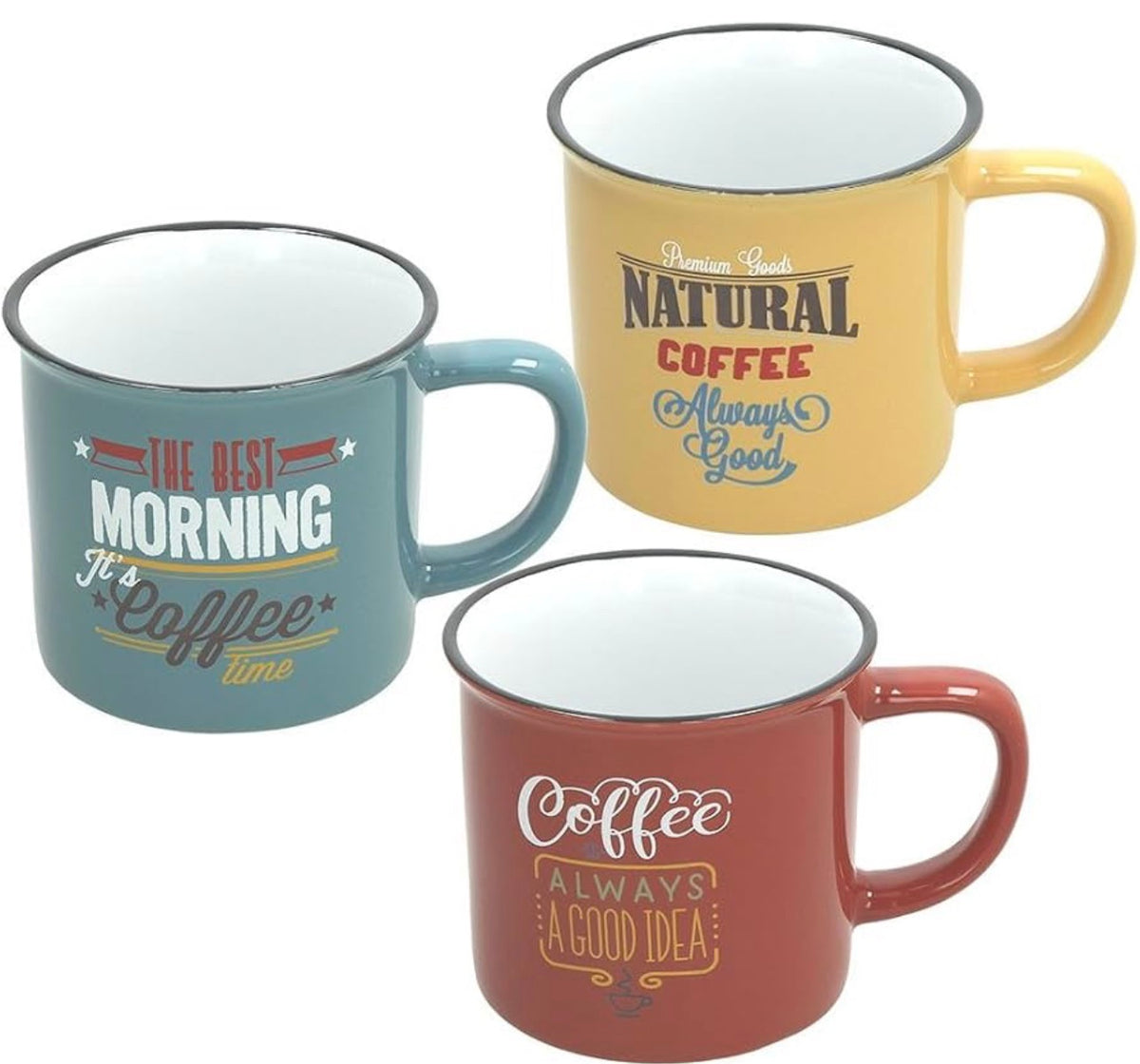 Tognana Vintage Metal Cups 3 pcs