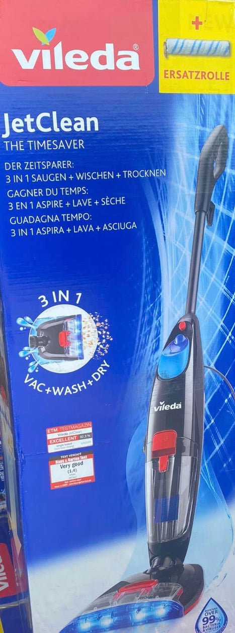 Visit the Vileda store
Vileda JetClean Wet/Dry Vacuum, 400 W, 1.25 m, Black