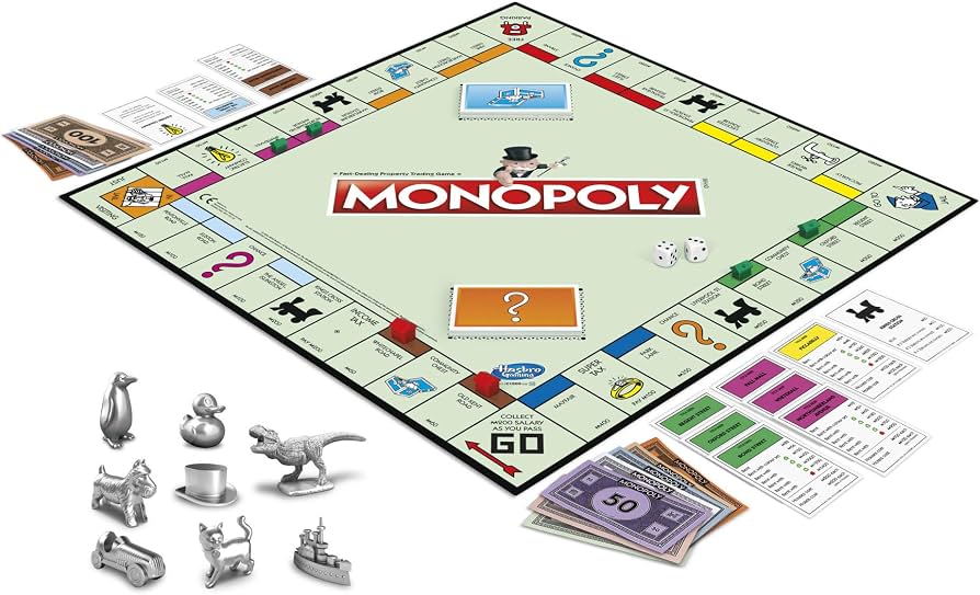 Hasbro Monopoly, C1009302, Classic Family Classic Board Game for 2 to 6 Players, for Children 8 Years and Up