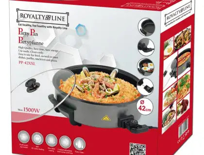 Pizza pan, Paellera, Electric Frying Pan, with Non-Stick Coating, with