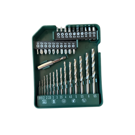 HSS Drill Bit & Screwdriver Bit Set in Case