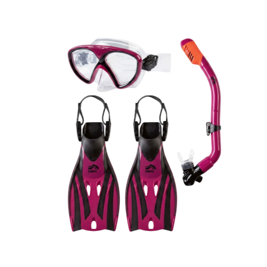 Crivit Diving & Snorkelling Set — Mask, Snorkel & Fins (Size 42–47)