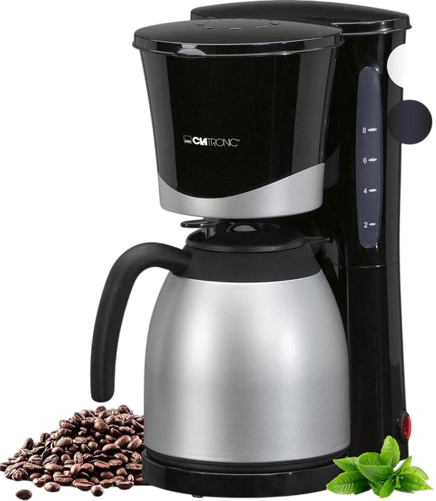 Clatronic Thermo Coffee Machine — 870 W, Double-Walled Thermo Jug, 8–10 Cups