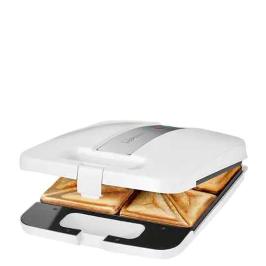 Clatronic Sandwich Toaster — 4 Slices, Triangular Plates with Stainless Steel Inlay