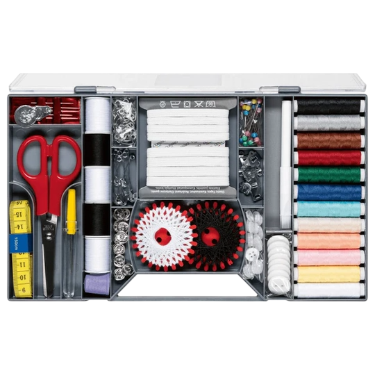 Crelando Comprehensive Sewing Accessories Set — 174 Pieces in a Compartment Organiser Box