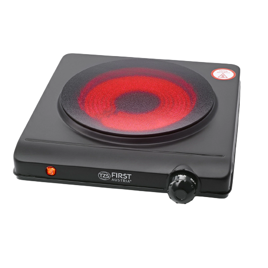 TZS First Austria Infrared Hot Plate — 1250 W, Ø 194 mm, Heats to 300 °C in 30 Seconds