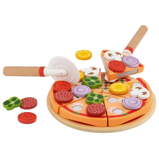 Lupilu Wooden Pizza Play Food Set