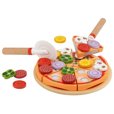 Lupilu Wooden Pizza Play Food Set