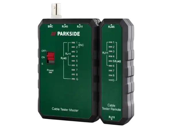 Parkside Netzwerkkabel-Tester PNKT A1 — Cable Tester for RJ11, RJ45 & BNC