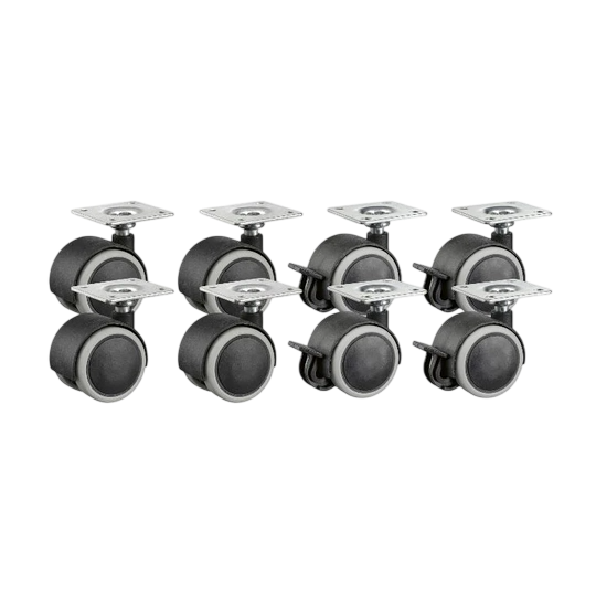 PARKSIDE Furniture Castors — 8 Twin-Wheel Furniture Castors