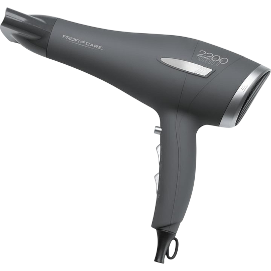 ProfiCare Profi-Haartrockner — 2200 W Professional Hair Dryer, 3 Heat / 2 Speed, Soft Touch Housing