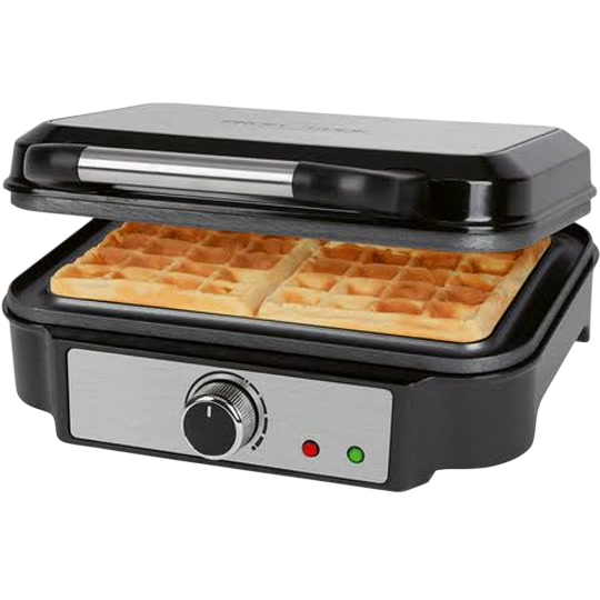 ProfiCook Waffle Maker — 2-Fold Waffle Iron with Large 25 x 17 cm Plates