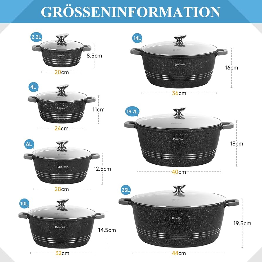Scheffler — 3-Piece Die-Cast Aluminium Non-Stick Pot Set