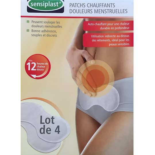 SENSIPLAST Heat Patches for Menstrual Pain, XXL Multipack