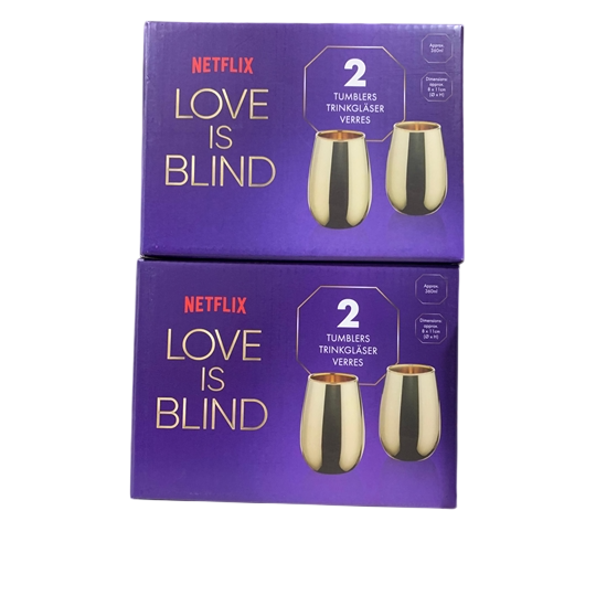 Netflix Love Is Blind Gold Tumblers — Set of 2