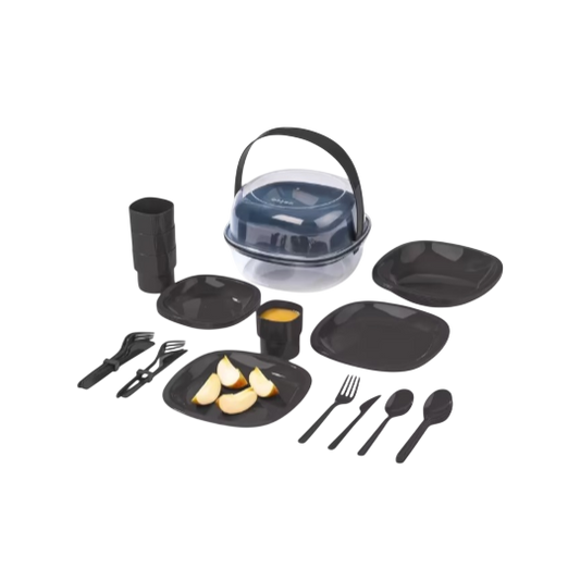 Crivit Camping Tableware Set — 33 Piece Outdoor Dinnerware Kit