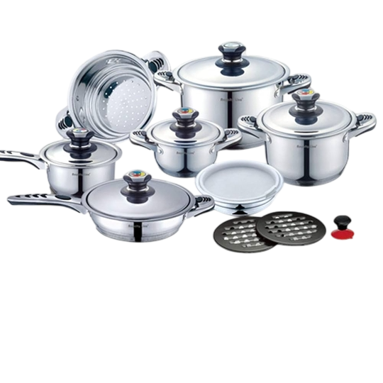 Royalty Line 16-Piece Stainless Steel Cookware Set — Complete Kitchen Set