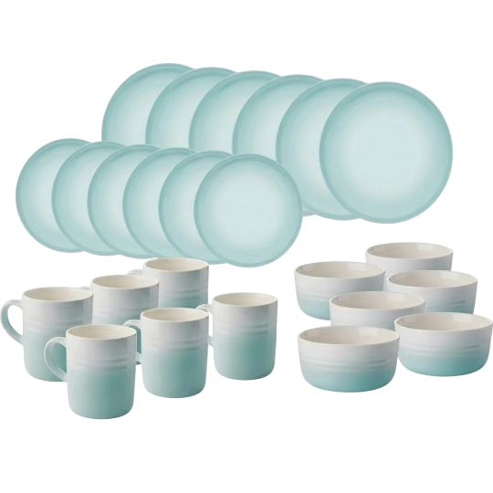 Ernesto 24-Piece Stoneware Dinnerware Set – Plates, Mugs & Bowls for 6