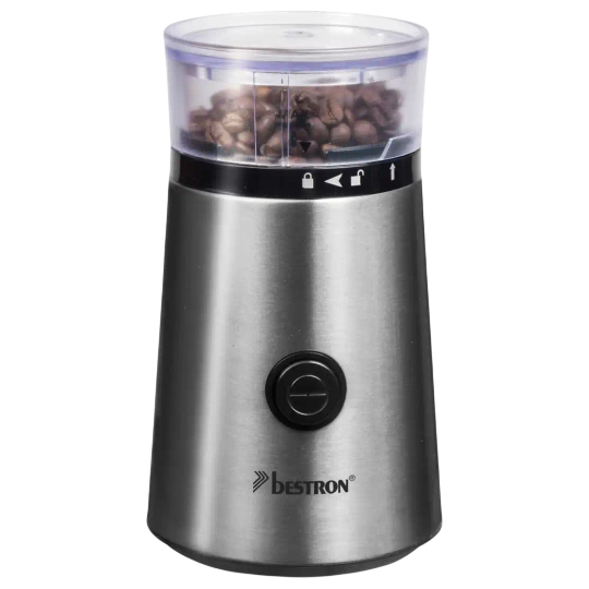 Bestron Electric Coffee Grinder — 150W Stainless Steel Bean & Spice Grinder