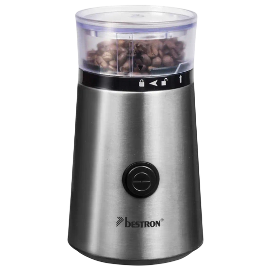 Bestron Electric Coffee Grinder — 150W Stainless Steel Bean & Spice Grinder