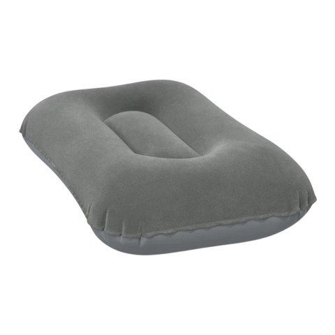 Bestway Flocked Air Pillow Soft Top — Inflatable Travel & Camping Pillow