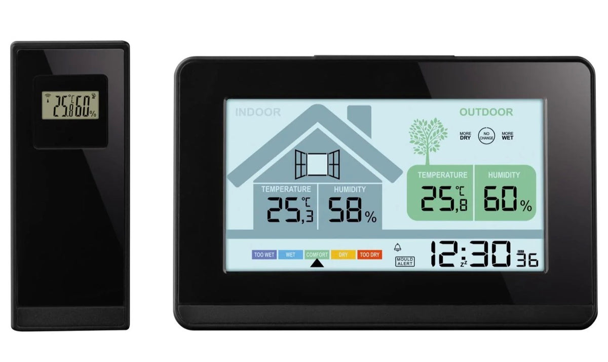 AURIO® Radio weather station with wind forecast and humidity