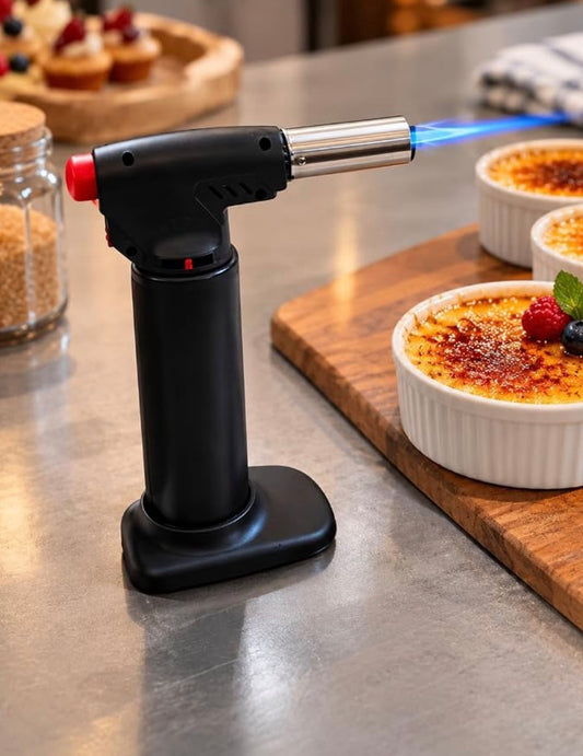 Brand: Generic
Portable Butane Torch with Adjustable Flame & Safety Lock for Cooking, Baking, BBQ, Crème Brûlée, DIY and Kitchen Use
