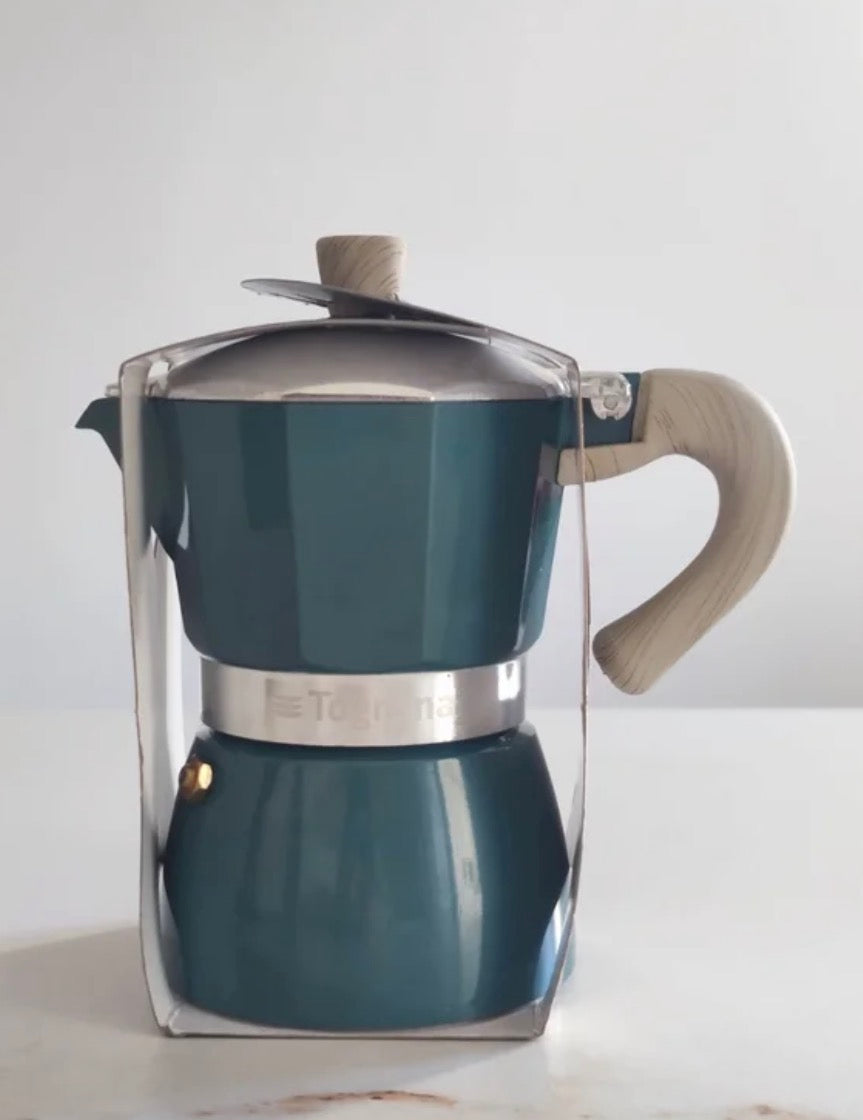 Beautiful Vintage Blue Italian Coffee Maker