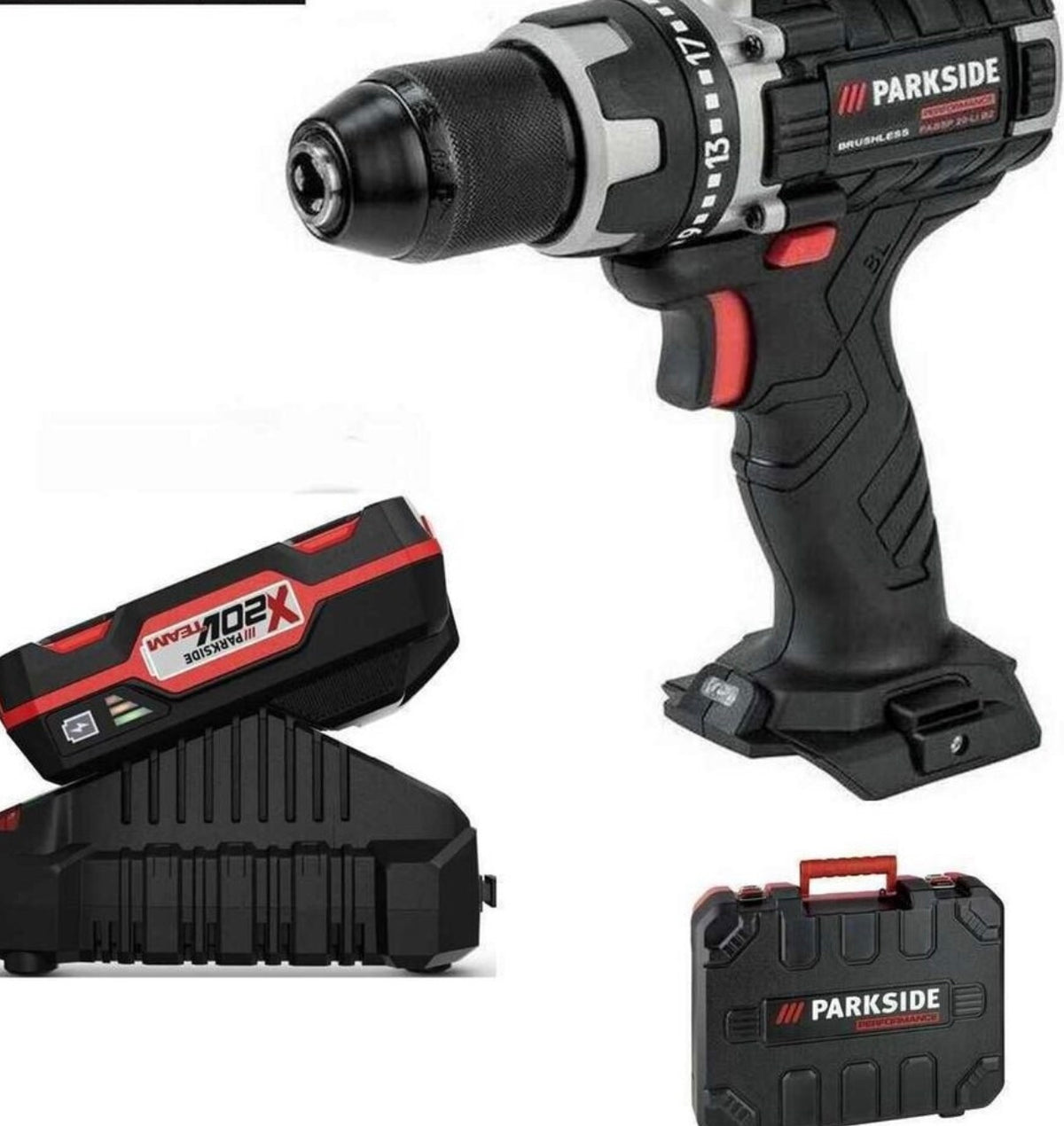 PARKSIDE PERFORMANCE®
20V cordless drill/driver, PABSP 20 Li C4, with battery and charger