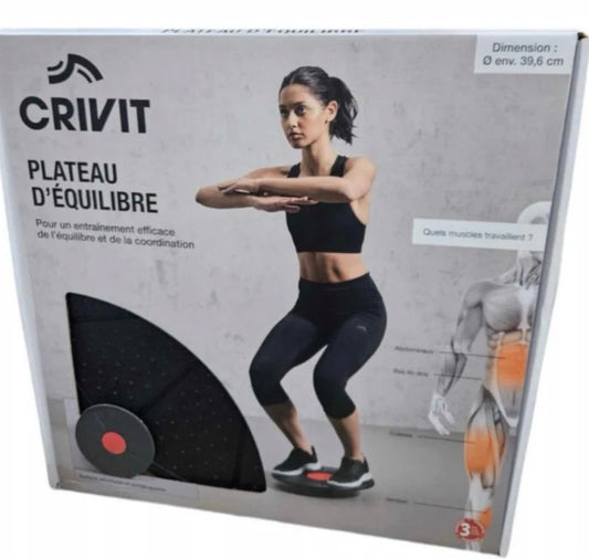 Crivit Balance Board (Plateau d’Équilibre) — Wobble Board for Training