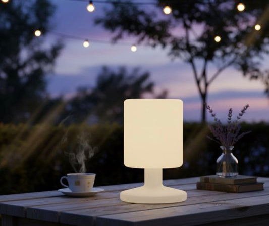 LIVARNO home Cordless LED Table Lamp — Rechargeable, Warm White, approx. 13 x 20 cm, Indoor & Outdoor