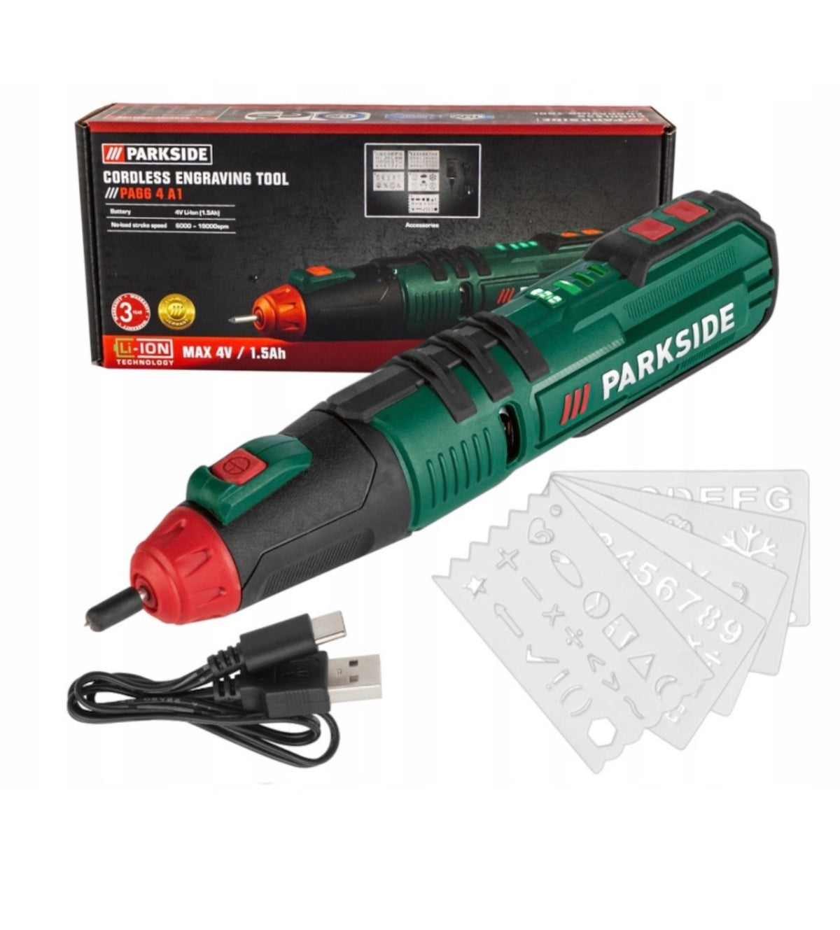 PARKSIDE Cordless Engraving Tool Engraving Pen - Like New