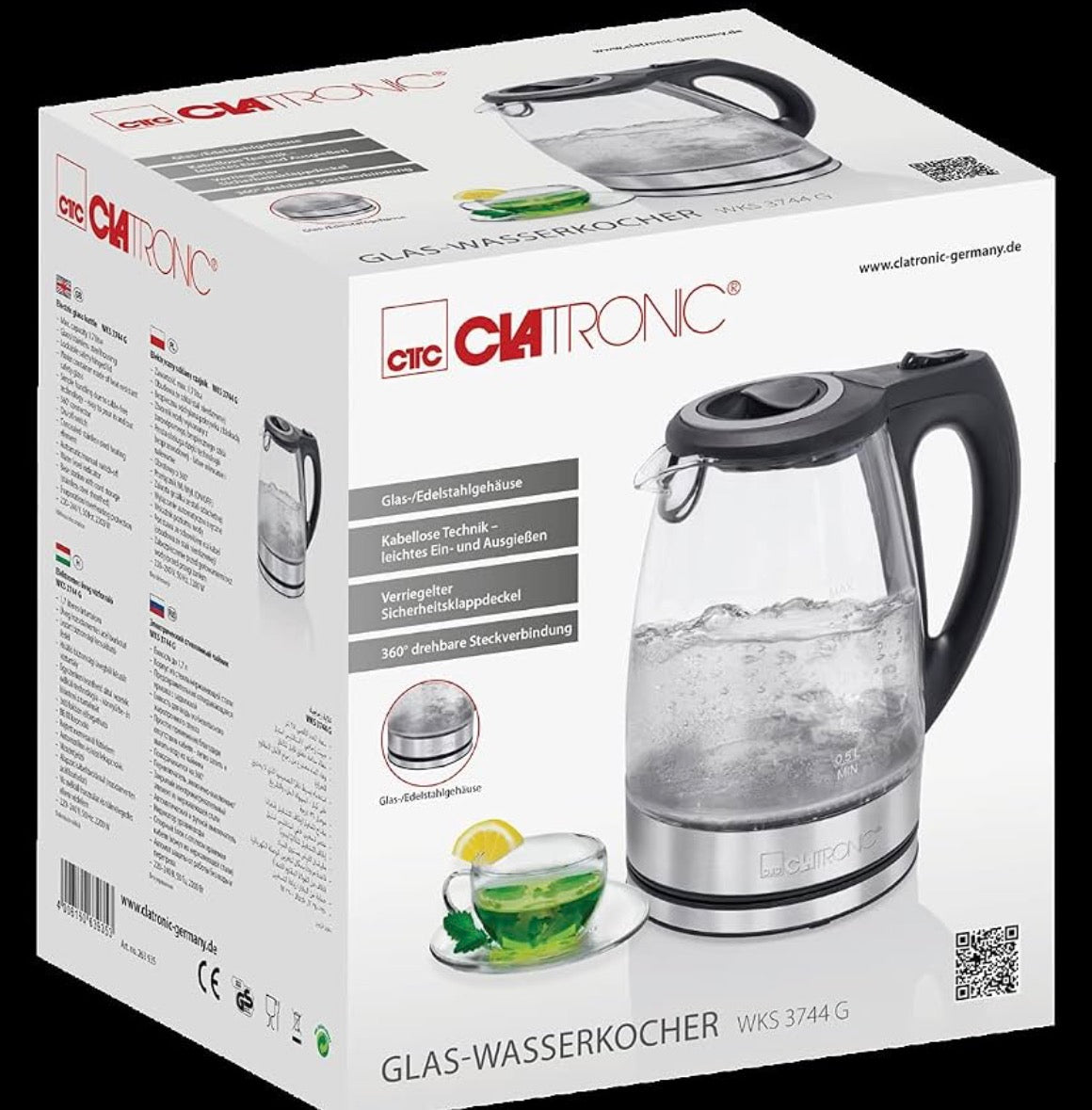 (Ofer) Silver Crest
Mini-Contact Grill+ Brand: Clatronic
5.0
5.0 out of 5 stars
(1)
Clatronic glass kettle WKS 3744 G+ SILVERCREST®
SILVERCREST® Food Processor Attachment for Monsieur Cuisine - B-Stock+ Clatronic Toaster TA 3802 black TV