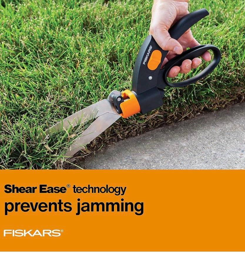 Fiskars 5" Shear Ease Grass Shears, Grass Clippers for Lawn & Garden
Shear Ease Technology Prevents Blades from Jamming, 360 Degree Steel Swivel Blades, for Edging, Trimming & Detailed Lawn Care