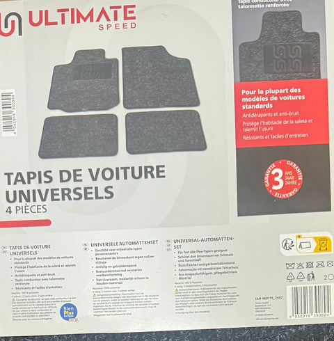 Ultimate Speed Universal Car Mat Set — 4 Pieces