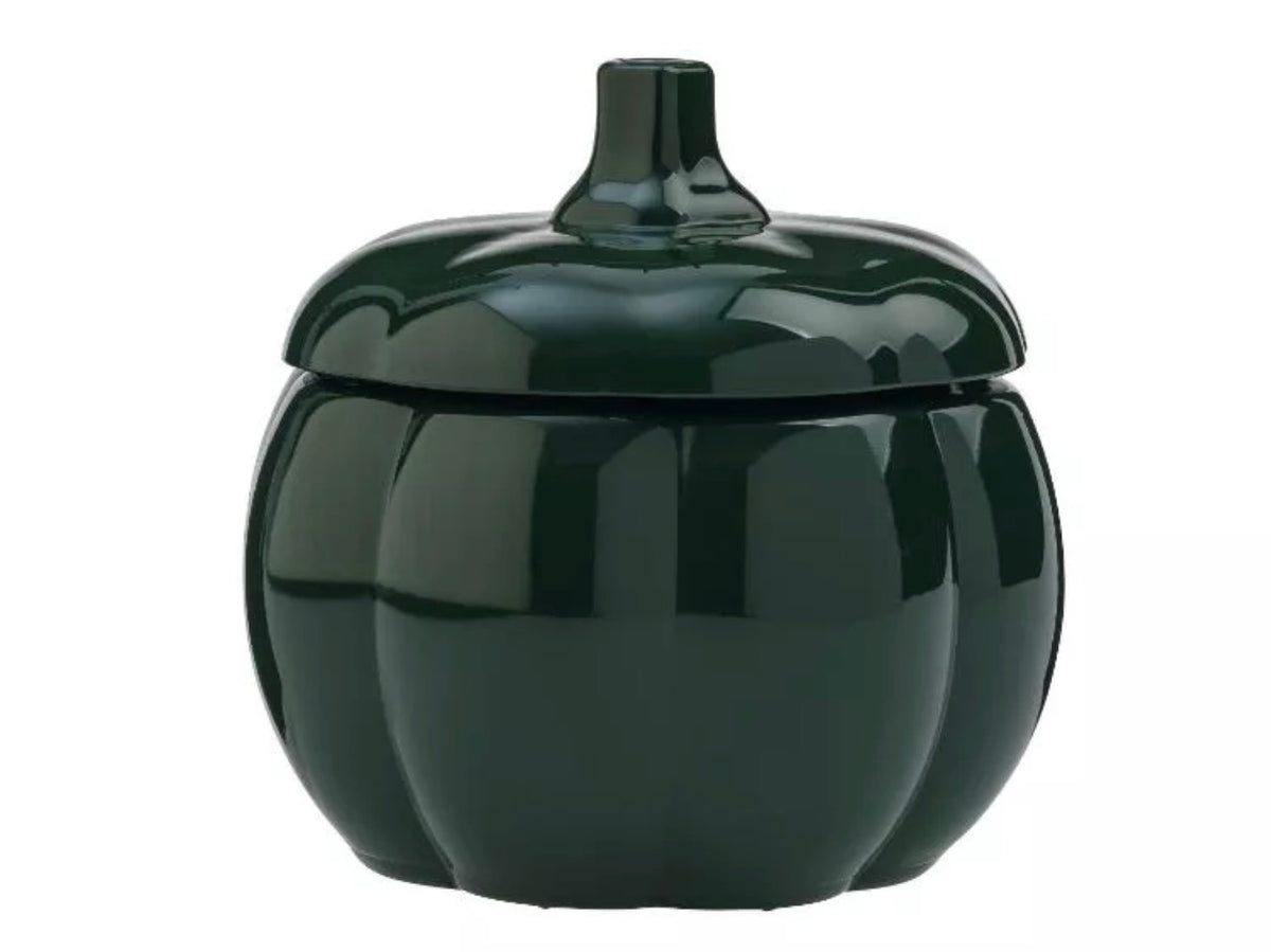 Livarno Home Double Wick Lidded Glass Pumpkin Scented Candle
