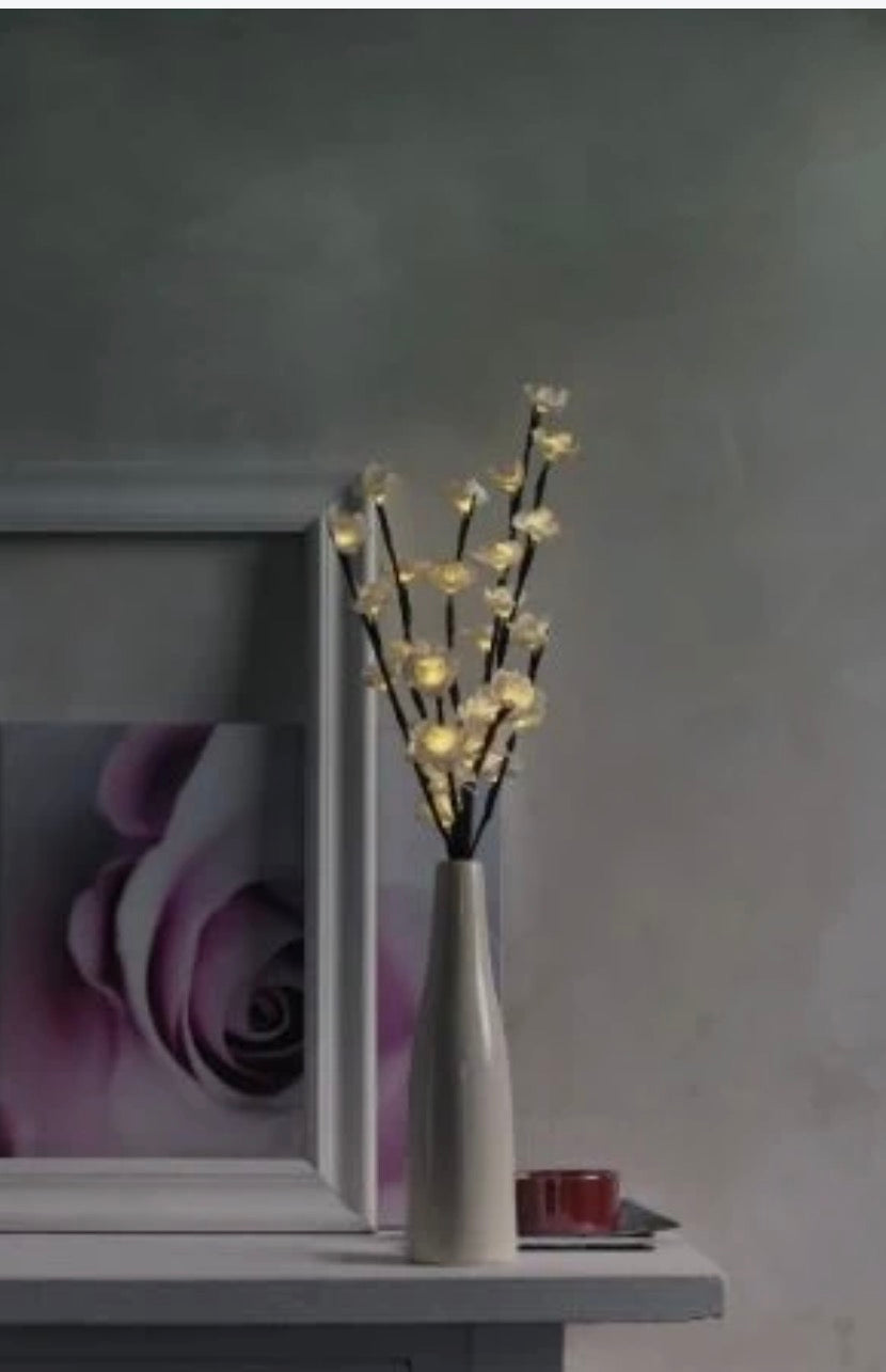 LIV & BO Ceramic Vase with LED Blossom Branch