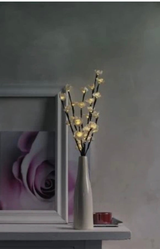 LIV & BO Ceramic Vase with LED Blossom Branch