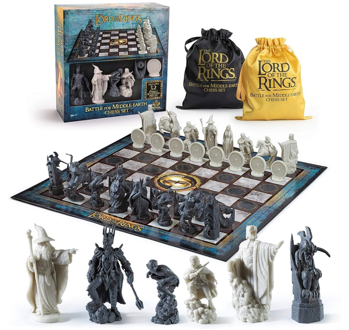 Brand: The Noble Collection
The Noble Collection Lord of Rings - Chess Set: Battle for Middle-Earth,Black One Size NN2174