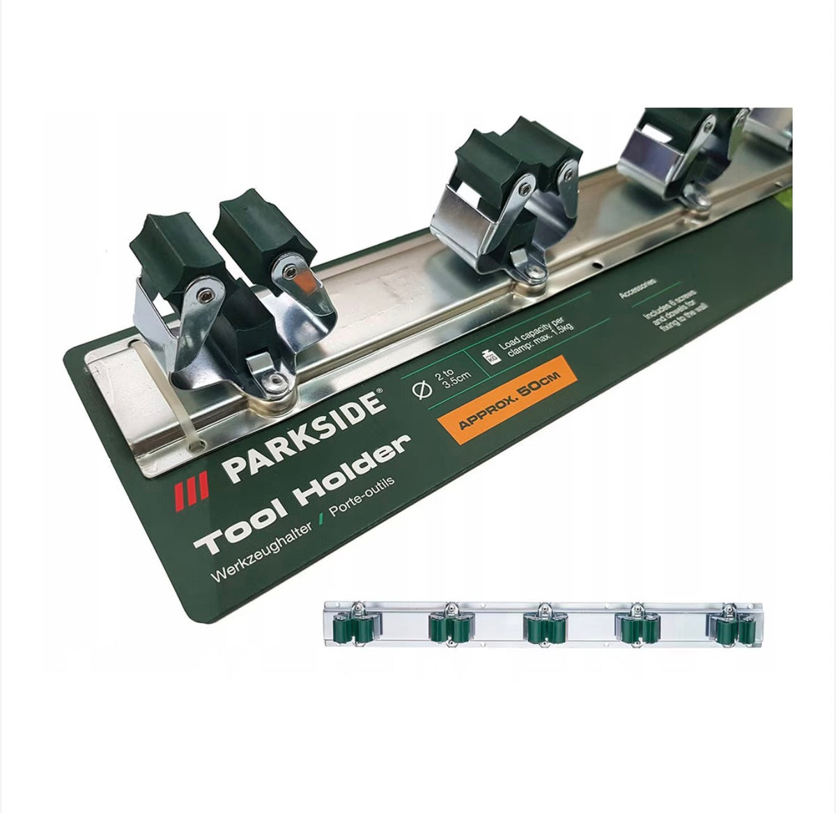 Parkside wall-mounted tool rack