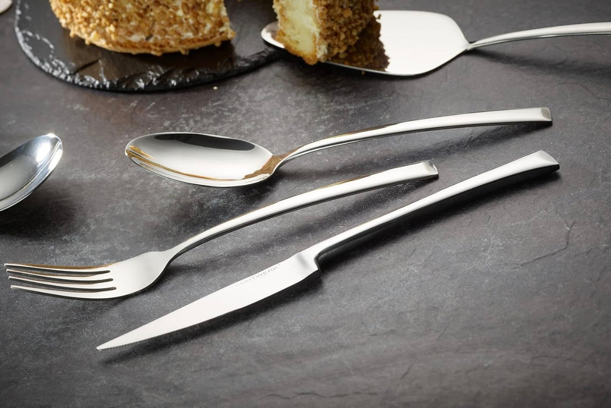 ECHTWERK
Visit the Store
ECHTWERK Avelino Silver Edition 68-Piece Cutlery Set for up to 12 People 18/10 Stainless Steel with Storage Case