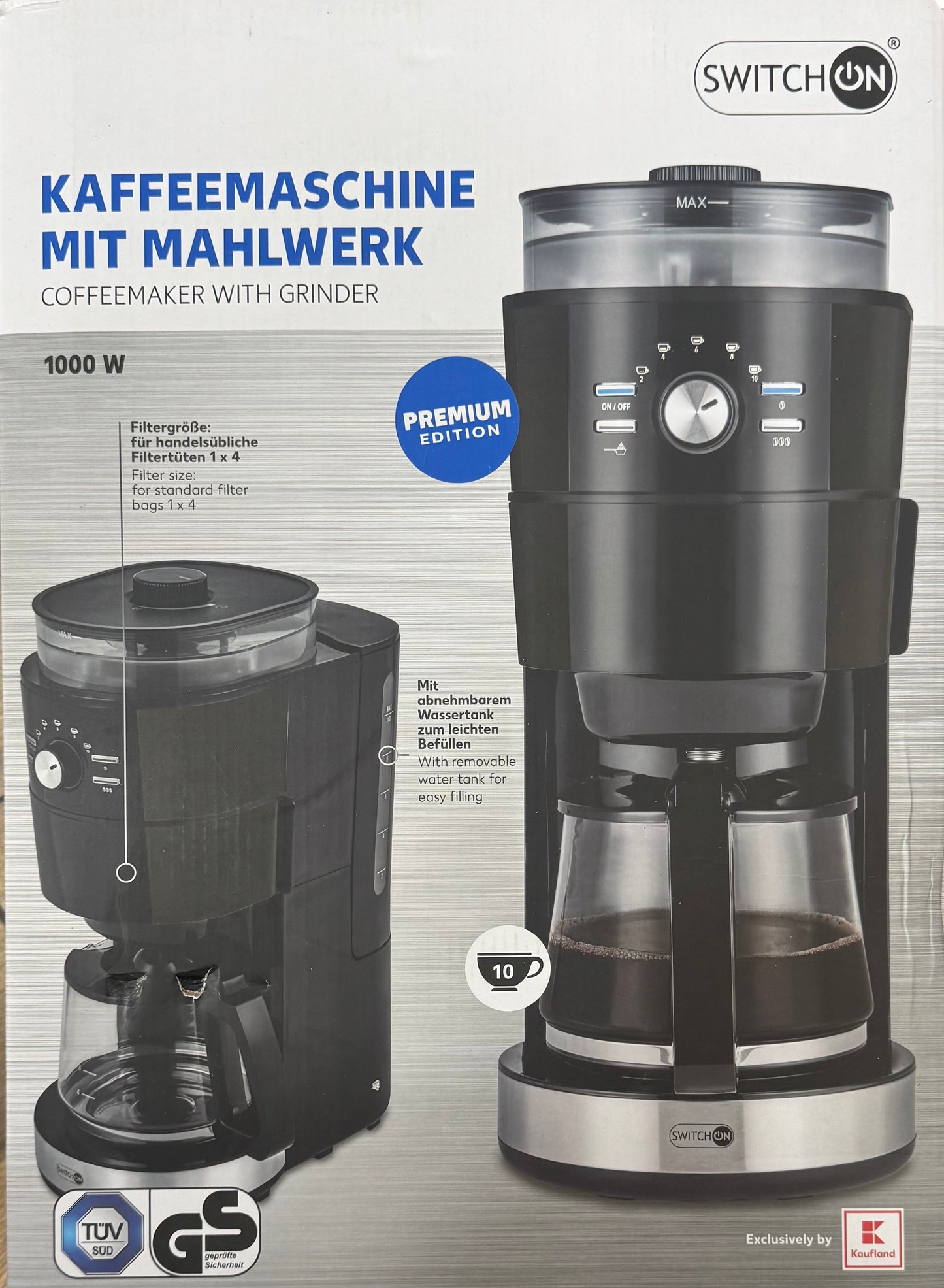 SWITCH ON® Coffee Machine with Grinder »CM-PA0201«