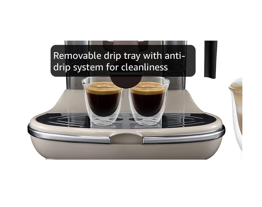 Visit the De'Longhi store
De'Longhi Icona Vintage - Espresso Machine Manual Milk Frother Beige