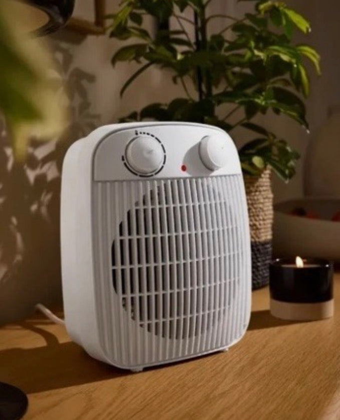 Tronic White Fan Heater 1000W / 2000W – 2 Heat Settings, 3-Year Warranty
