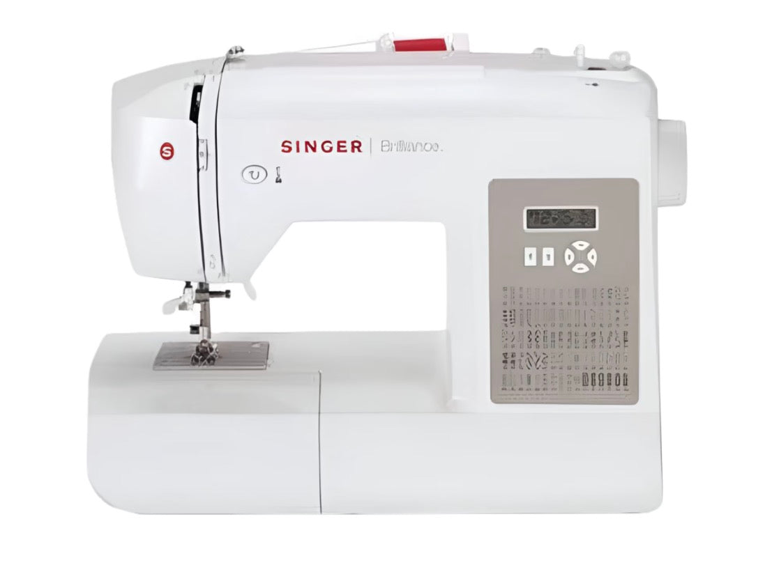 Brand: Singer
Singer 6180 Brilliance Computerized Sewing Machine, 80 Built-In Stitches, Adjustable Stitch Length and Width, 180 Stitch Application, Needle Threader, LCD Screen, Free Arm, and Reverse